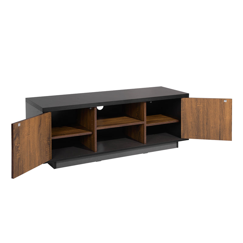 47.2" Mid-Century Modern 2 Door TV Stand with Storage Cabinet