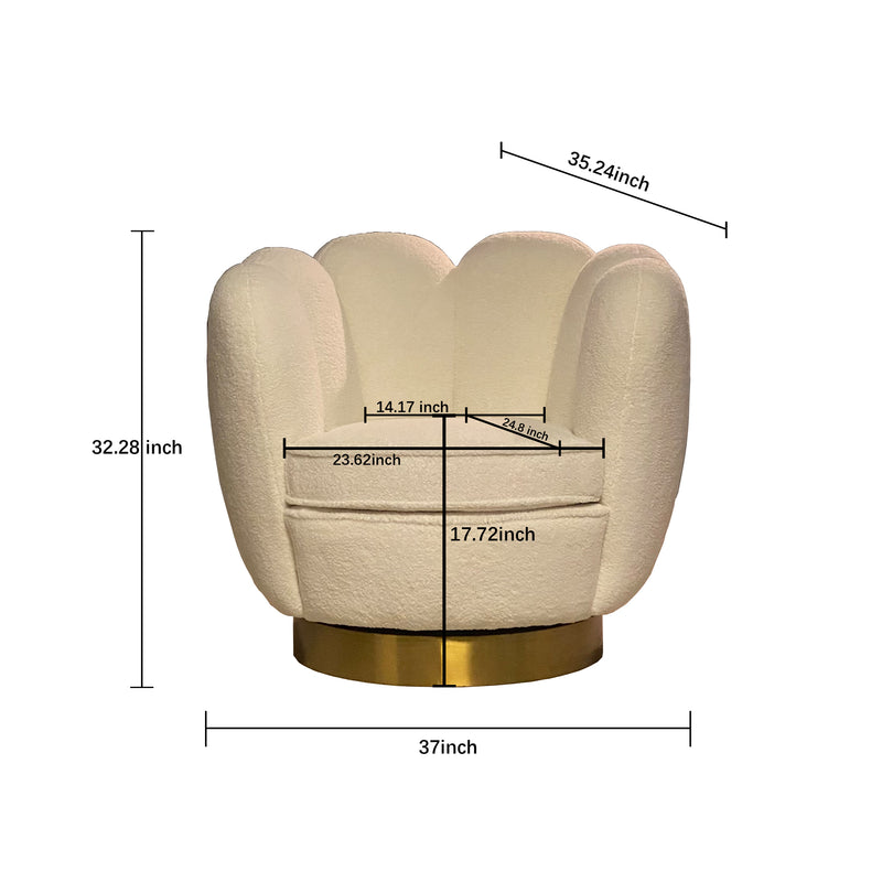 Modern swivel accent chair barrel chair for hotel living room / Modern leisure chair