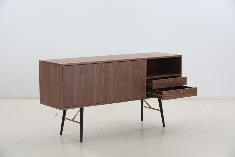 Modern Sideboard , Buffet Cabinet, Storage Cabinet, TV Stand with 2 Door and 2 drawers , Anti-Topple Design, and Large Countertop