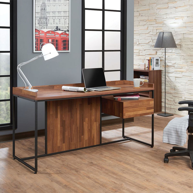 Desk in Walnut & Sandy Black