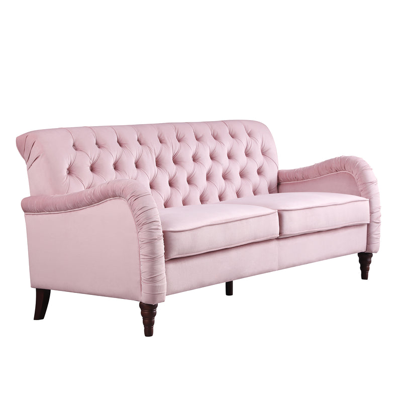 2229,PINK  Chesterfield;3 seater ,modern sofa