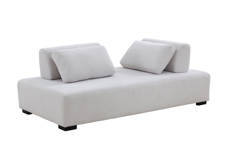 Morden Sofa Minimalist Modular Sofa Sofadaybed Ideal for living, family, bedroom, and guest spaces Beige