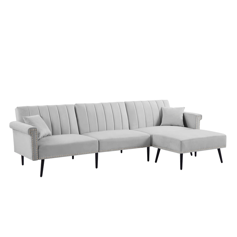 GREY SECTIONAL SOFA BED