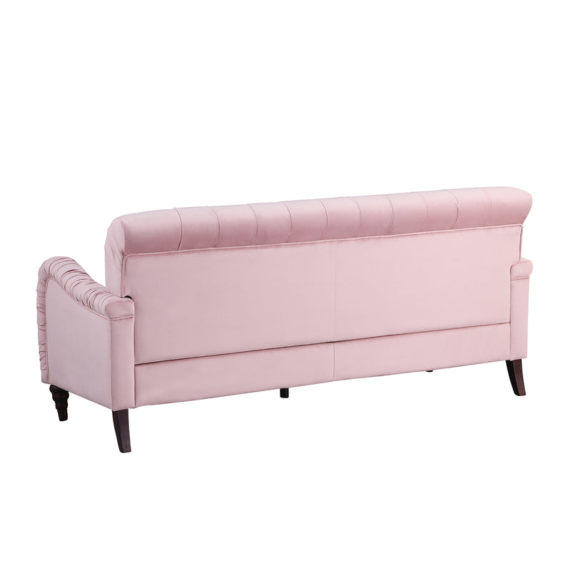 2229,PINK  Chesterfield;3 seater ,modern sofa