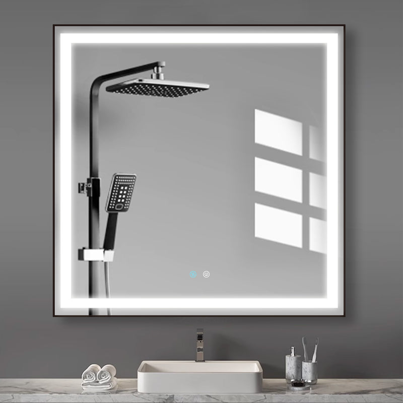 36 x 36 LED Mirror for Bathroom, LED Vanity Mirror, Adjustable 3 Color, Dimmable Vanity Mirror with Lights, Anti-Fog, Touch Control Wall Mounted Bathroom Mirror,Vertical