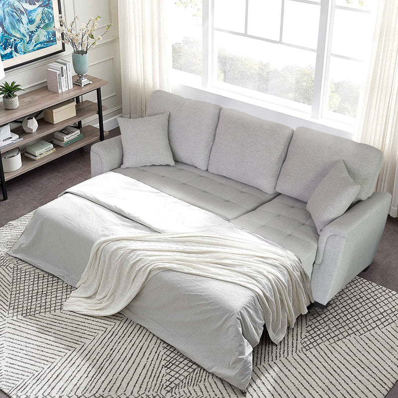 2049 Light Grey Storage Sofa Bed