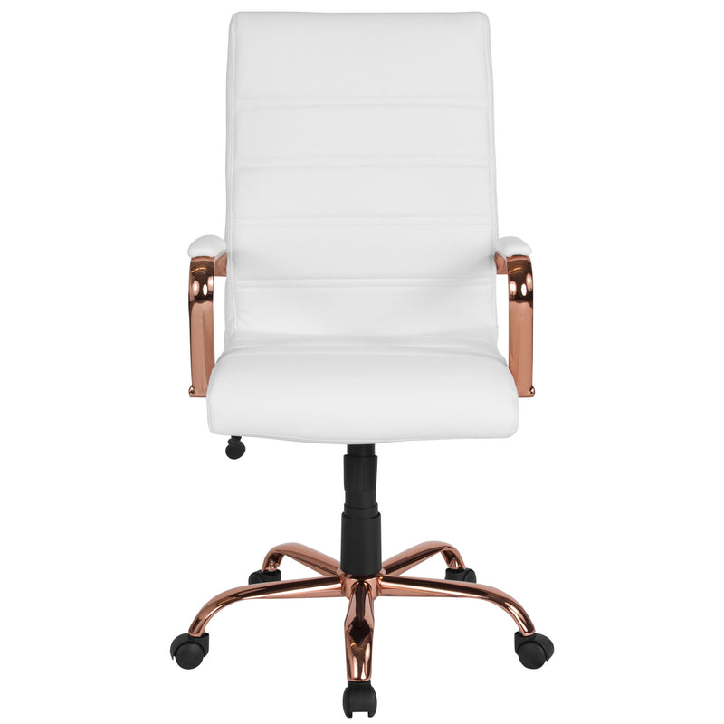 High Back Executive Swivel Office Chair with Metal Frame and Arms