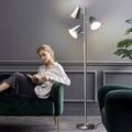 64" 3-Light LED Floor Lamp Reading Light for Living Room Bedroom