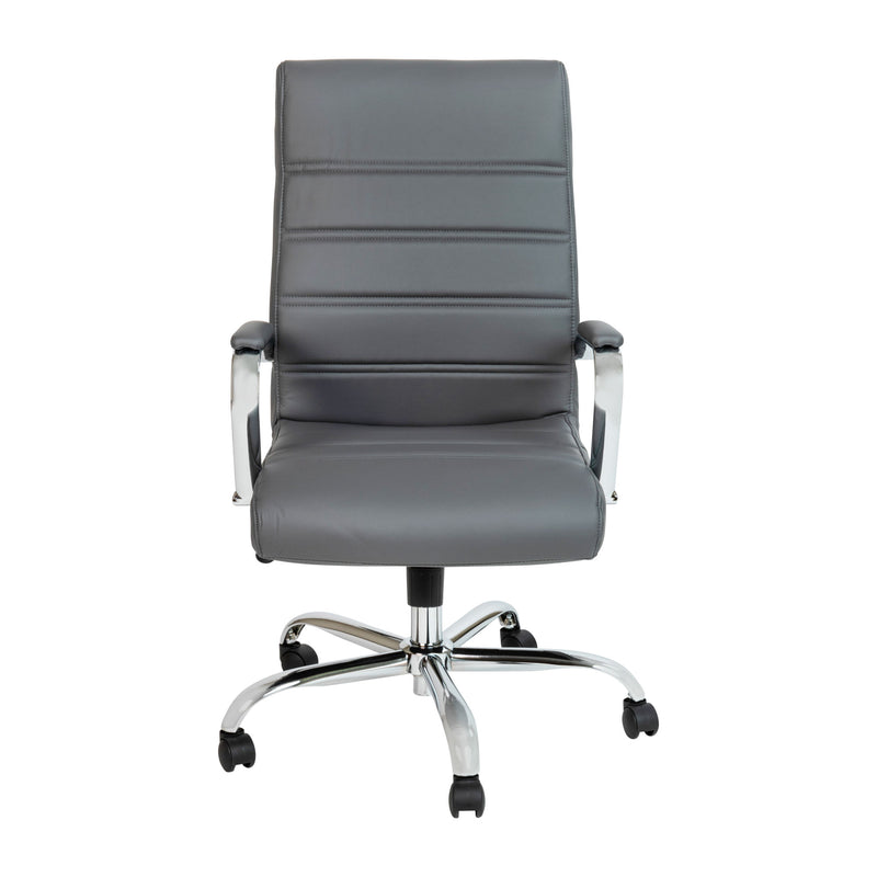 High Back Executive Swivel Office Chair with Metal Frame and Arms