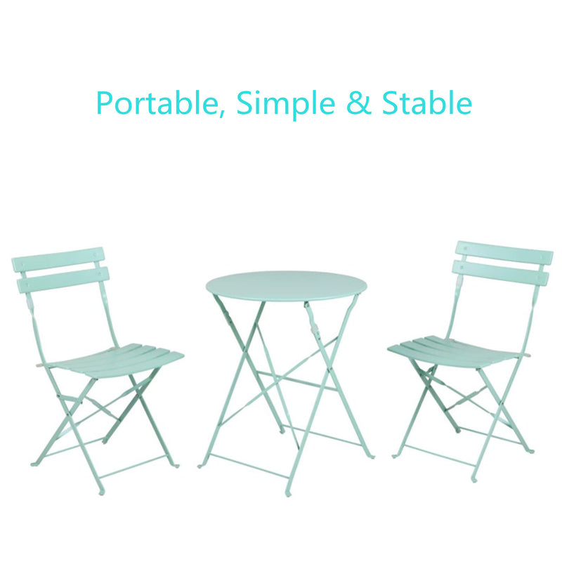 Round 2 Person - 23.6\\\" Long Bistro Set (7 Colors Available)