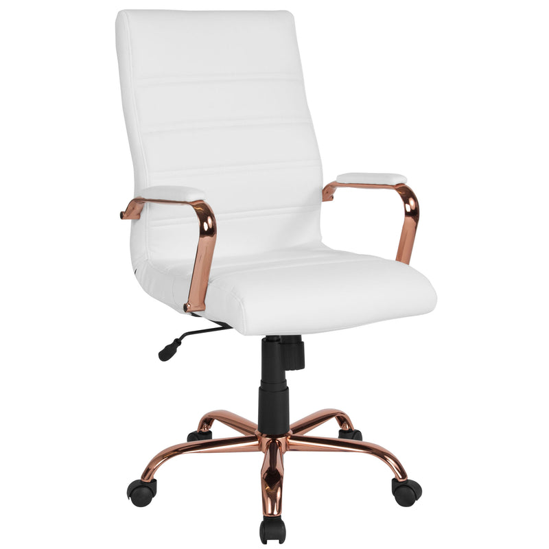 High Back Executive Swivel Office Chair with Metal Frame and Arms