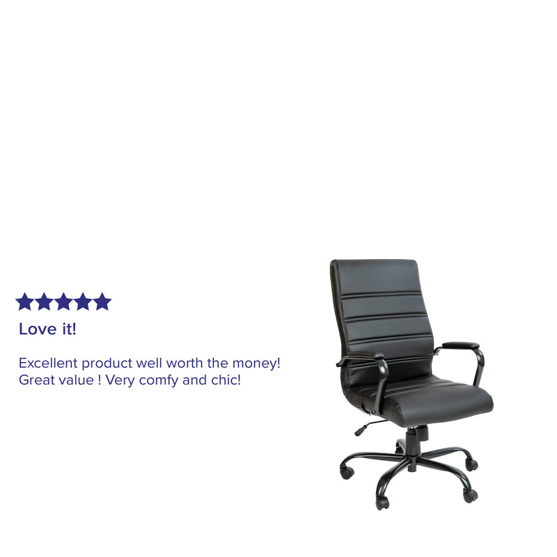 High Back Executive Swivel Office Chair with Metal Frame and Arms