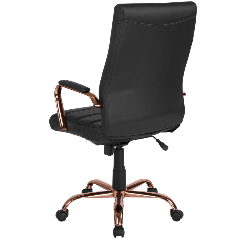 High Back Executive Swivel Office Chair with Metal Frame and Arms