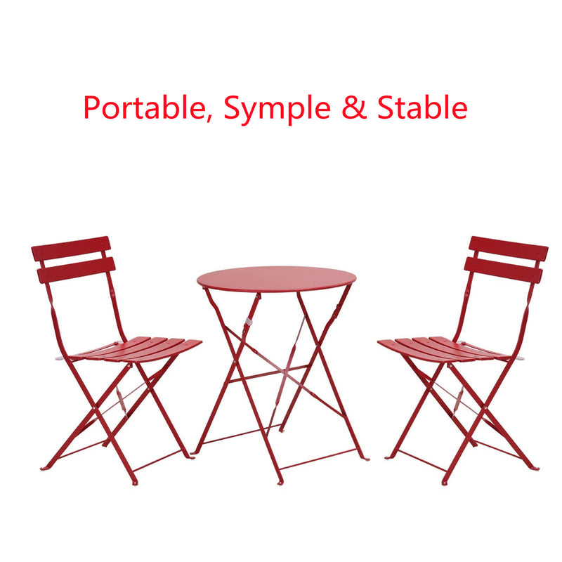 Round 2 Person - 23.6\\\" Long Bistro Set (7 Colors Available)