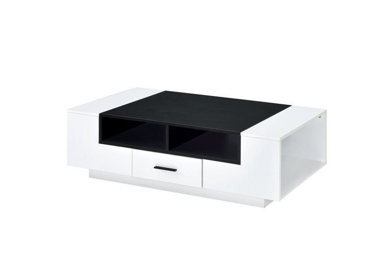 Armour Coffee Table, White & Black YJ