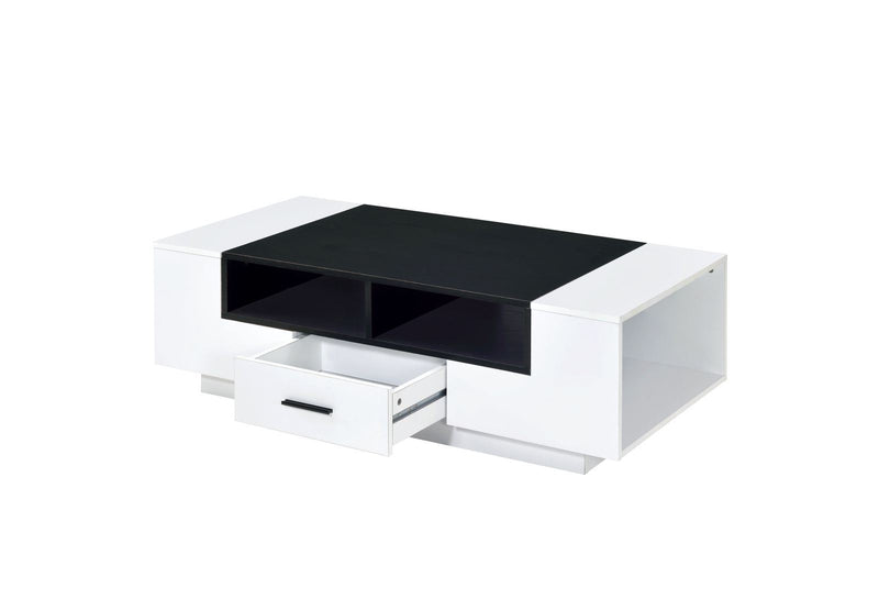 Armour Coffee Table, White & Black YJ