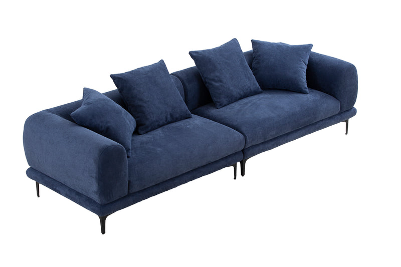 108.3'' Modern Sofa Couch 4-Seater Fabric Sofa for Livingroom Office BLUE