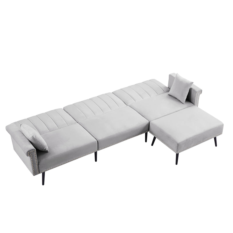 GREY SECTIONAL SOFA BED