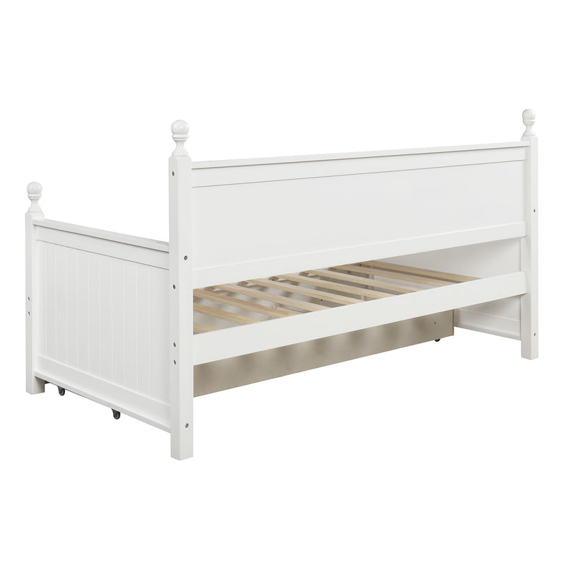 Wood Daybed with Three Drawers ,Twin Size Daybed,No Box Spring Needed ,White