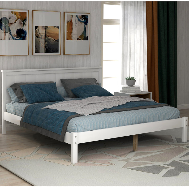 Platform Bed Frame with Headboard , Wood Slat Support , No Box Spring Needed