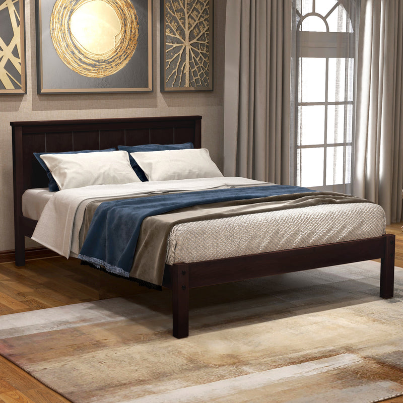 Platform Bed Frame with Headboard , Wood Slat Support , No Box Spring Needed